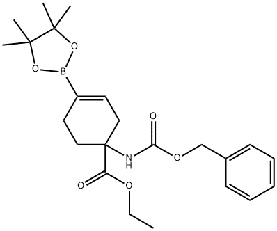Ethyl 1-[[(phenylmethoxy)carbonyl]amino]-4-(4,4,5,5-tetramethyl-1,3,2-dioxaborolan-2-yl)-3-cyclohexene-1-carboxylate Structure