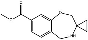 Spiro[1,4-benzoxazepine-3(2H),1'-cyclopropane]-8-carboxylic acid, 4,5-dihydro-, methyl ester Structure