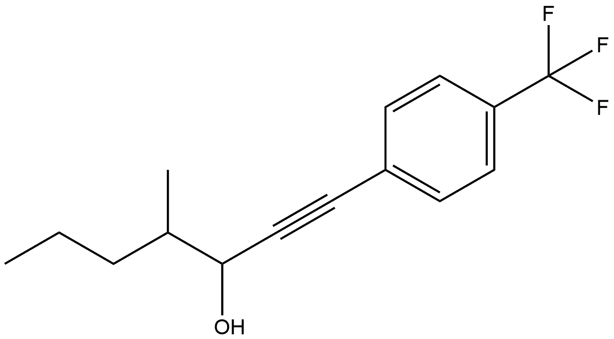 4-Methyl-1-[4-(trifluoromethyl)phenyl]-1-heptyn-3-ol Struktur