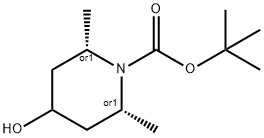 1-Piperidinecarboxylic acid, 4-hydroxy-2,6-dimethyl-, 1,1-dimethylethyl ester, (2R,6S)-rel- Structure