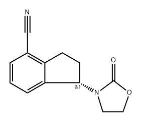 (S)-1-(2-oxooxazolidin-3-yl)-2,3-dihydro-1H-indene-4-carbonitrile Structure