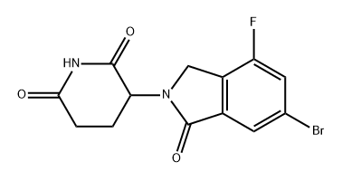 2,6-Piperidinedione, 3-(6-bromo-4-fluoro-1,3-dihydro-1-oxo-2H-isoindol-2-yl)- Structure