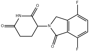 2,6-Piperidinedione, 3-(4,7-difluoro-1,3-dihydro-1-oxo-2H-isoindol-2-yl)- Structure