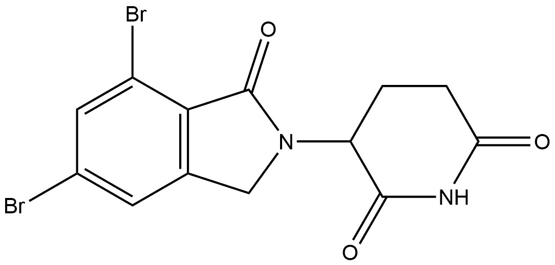 3-(5,7-Dibromo-1-oxo-2-isoindolinyl)piperidine-2,6-dione Structure