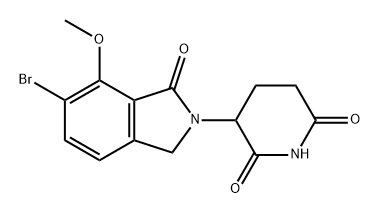 2,6-Piperidinedione, 3-(6-bromo-1,3-dihydro-7-methoxy-1-oxo-2H-isoindol-2-yl)-|