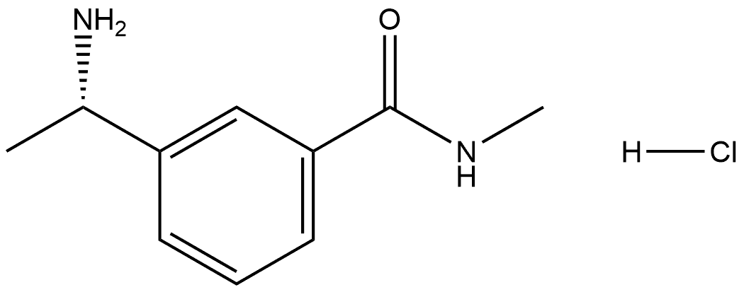 Benzamide, 3-[(1S)-1-aminoethyl]-N-methyl-, hydrochloride (1:1),2439082-60-5,结构式