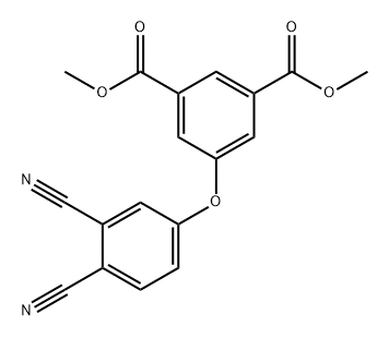 1,3-Benzenedicarboxylic acid, 5-(3,4-dicyanophenoxy)-, 1,3-dimethyl ester Struktur