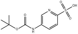 5-((叔丁氧羰基)氨基)吡啶-2-磺酸 结构式