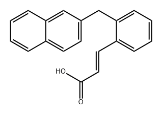 (E)-3-(2-(萘-2-基甲基)苯基)丙烯酸, 244103-25-1, 结构式