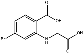 Benzoic acid, 4-bromo-2-[(carboxymethyl)amino]- 化学構造式