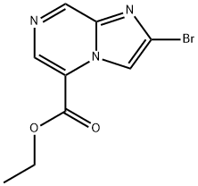 2-Bromo-imidazo[1,2-a]pyrazine-5-carboxylic acid ethyl ester Structure