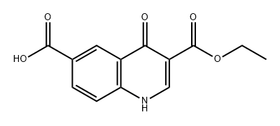 3,6-Quinolinedicarboxylic acid, 1,4-dihydro-4-oxo-, 3-ethyl ester Structure