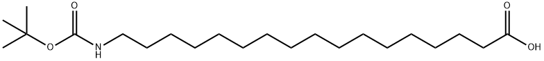 Heptadecanoic acid, 17-[[(1,1-dimethylethoxy)carbonyl]amino]- Structure