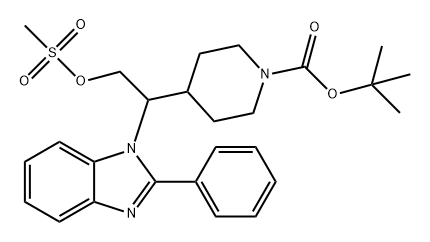 2444007-35-4 4-(2-((甲基磺酰基)氧基)-1-(2-苯基-1H-苯并[D]咪唑-1-基)乙基)哌啶-1-甲酸叔丁酯