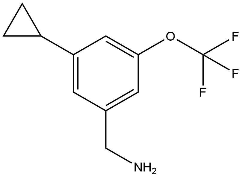 3-cyclopropyl-5-(trifluoromethoxy)phenyl]methanamine,2444272-13-1,结构式