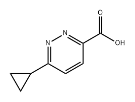 3-Pyridazinecarboxylic acid, 6-cyclopropyl- Structure