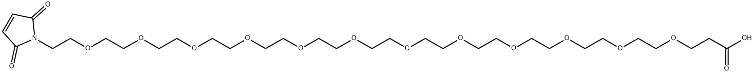 4,7,10,13,16,19,22,25,28,31,34,37-Dodecaoxanonatriacontanoic acid, 39-(2,5-dihydro-2,5-dioxo-1H-pyrrol-1-yl)- Structure