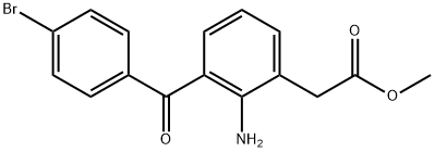 Benzeneacetic acid, 2-amino-3-(4-bromobenzoyl)-, methyl ester Struktur