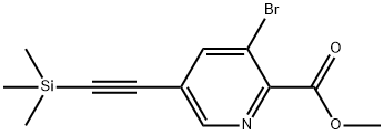 Methyl 3-bromo-5-[2-(trimethylsilyl)ethynyl]-2-pyridinecarboxylate Struktur