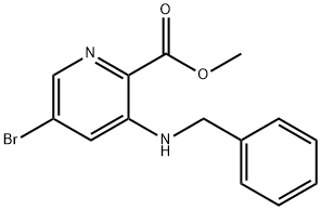 Methyl 5-bromo-3-[(phenylmethyl)amino]-2-pyridinecarboxylate Structure