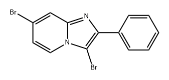 3,7-dibromo-2-phenylimidazo[1,2-a]pyridine 结构式