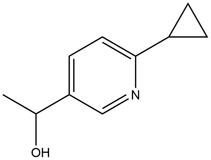 6-Cyclopropyl-α-methyl-3-pyridinemethanol Struktur