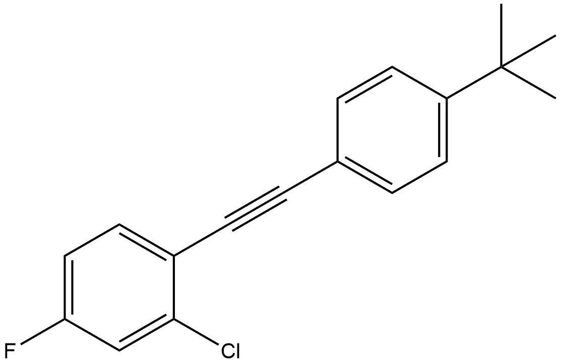 2-Chloro-1-[2-[4-(1,1-dimethylethyl)phenyl]ethynyl]-4-fluorobenzene Structure