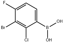 (3-溴-2-氯-4-氟苯基)硼酸 结构式