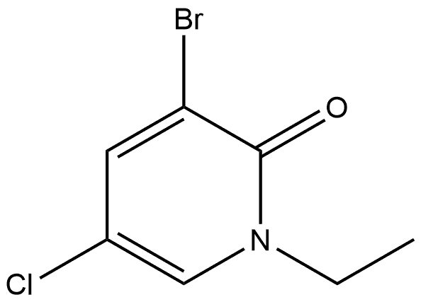 3-bromo-5-chloro-1-ethylpyridin-2-one Structure