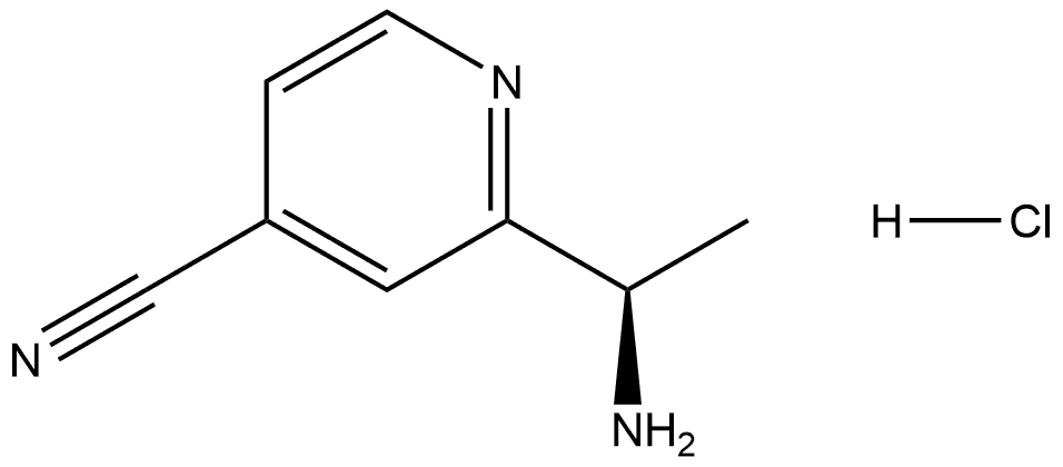 (R)-2-(1-Aminoethyl)isonicotinonitrile hydrochloride Structure