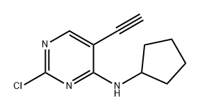 4-Pyrimidinamine, 2-chloro-N-cyclopentyl-5-ethynyl- Struktur
