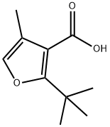 2-(1,1-Dimethylethyl)-4-methyl-3-furancarboxylic acid Struktur