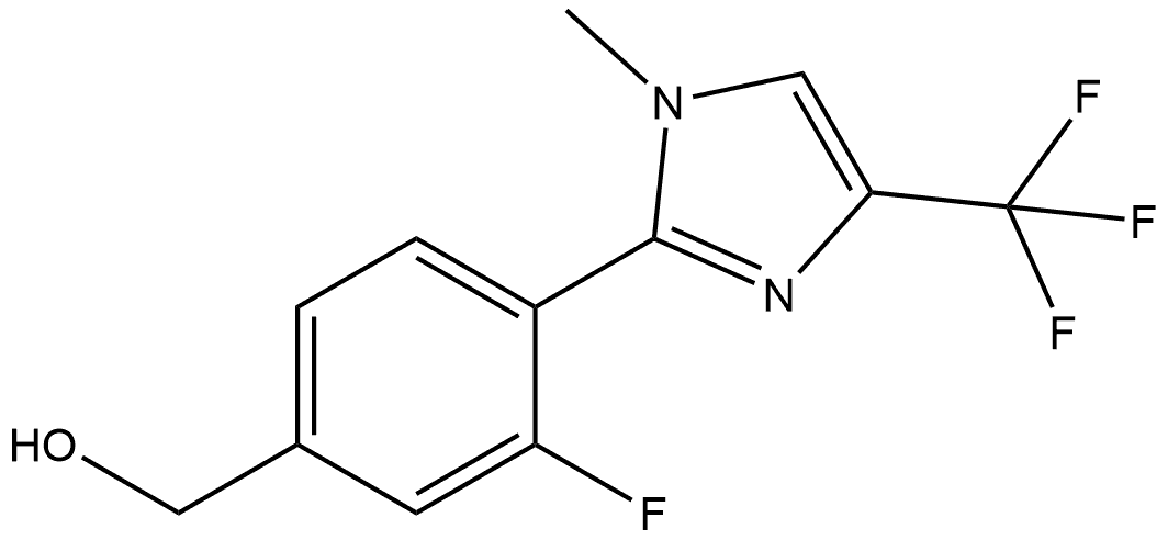 3-Fluoro-4-[1-methyl-4-(trifluoromethyl)-1H-imidazol-2-yl]benzenemethanol Structure