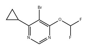 5-溴-4-环丙基-6-(二氟甲氧基)嘧啶,2446483-76-5,结构式