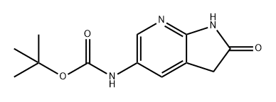 Carbamic acid, N-(2,3-dihydro-2-oxo-1H-pyrrolo[2,3-b]pyridin-5-yl)-, 1,1-dimethylethyl ester Structure
