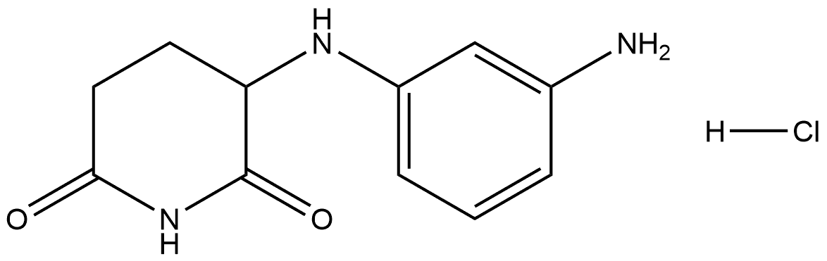 3-[(3-氨基苯基)氨基]哌啶-2,6-二酮盐酸盐,2446932-26-7,结构式