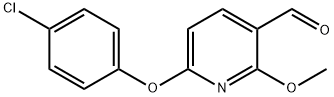 3-Pyridinecarboxaldehyde, 6-(4-chlorophenoxy)-2-methoxy- Struktur