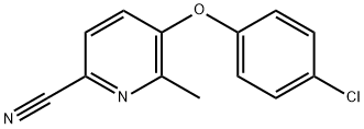 2-Pyridinecarbonitrile, 5-(4-chlorophenoxy)-6-methyl- Struktur