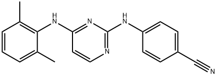 Benzonitrile, 4-[[4-[(2,6-dimethylphenyl)amino]-2-pyrimidinyl]amino]- 化学構造式