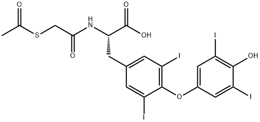 L-Tyrosine, N-[2-(acetylthio)acetyl]-O-(4-hydroxy-3,5-diiodophenyl)-3,5-diiodo- Structure