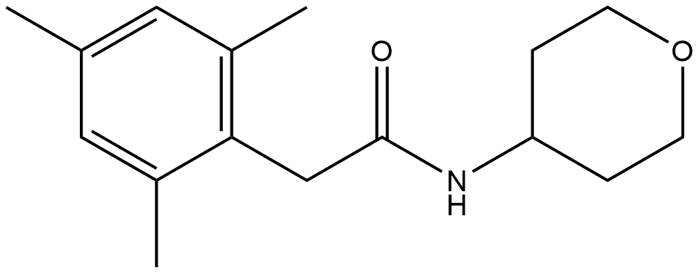 2,4,6-Trimethyl-N-(tetrahydro-2H-pyran-4-yl)benzeneacetamide 结构式