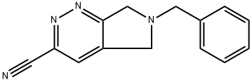 5H-Pyrrolo[3,4-c]pyridazine-3-carbonitrile, 6,7-dihydro-6-(phenylmethyl)- Struktur