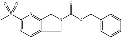 6H-Pyrrolo[3,4-d]pyrimidine-6-carboxylic acid, 5,7-dihydro-2-(methylsulfonyl)-, phenylmethyl ester Structure
