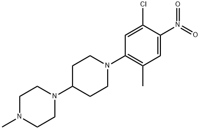 Piperazine, 1-[1-(5-chloro-2-methyl-4-nitrophenyl)-4-piperidinyl]-4-methyl- Structure