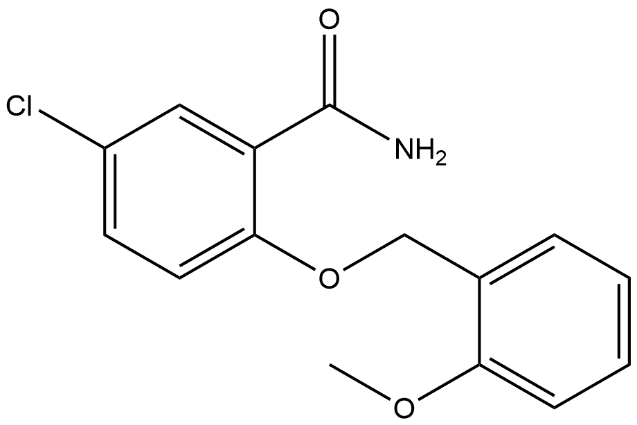 5-Chloro-2-[(2-methoxyphenyl)methoxy]benzamide Structure