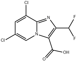 6,8-Dichloro-2-(difluoromethyl)imidazo[1,2-a]pyridine-3-carboxylic acid Structure