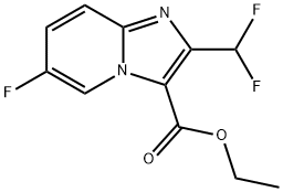 Ethyl 2-(difluoromethyl)-6-fluoroimidazo[1,2-a]pyridine-3-carboxylate Structure