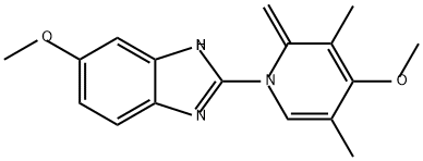 1H-Benzimidazole, 6-methoxy-2-(4-methoxy-3,5-dimethyl-2-methylene-1(2H)-pyridinyl)- Structure