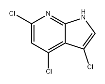 3,4,6-三氯-1H-吡咯并[2,3-B]吡啶 结构式