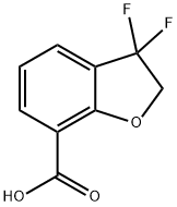 7-Benzofurancarboxylic acid, 3,3-difluoro-2,3-dihydro- Struktur